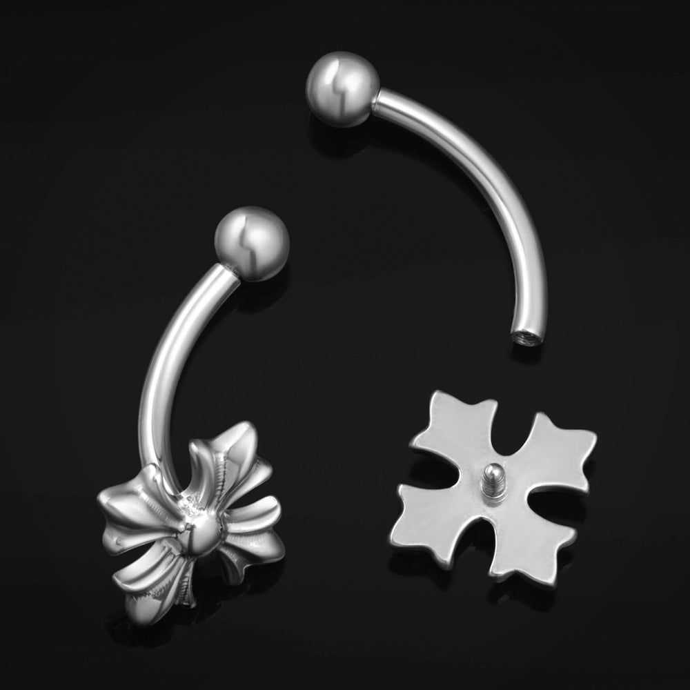 Titan-Labret-Ohrstecker mit Innengewinde, Stärke 1,2 mm, in Roségold mit Kegel