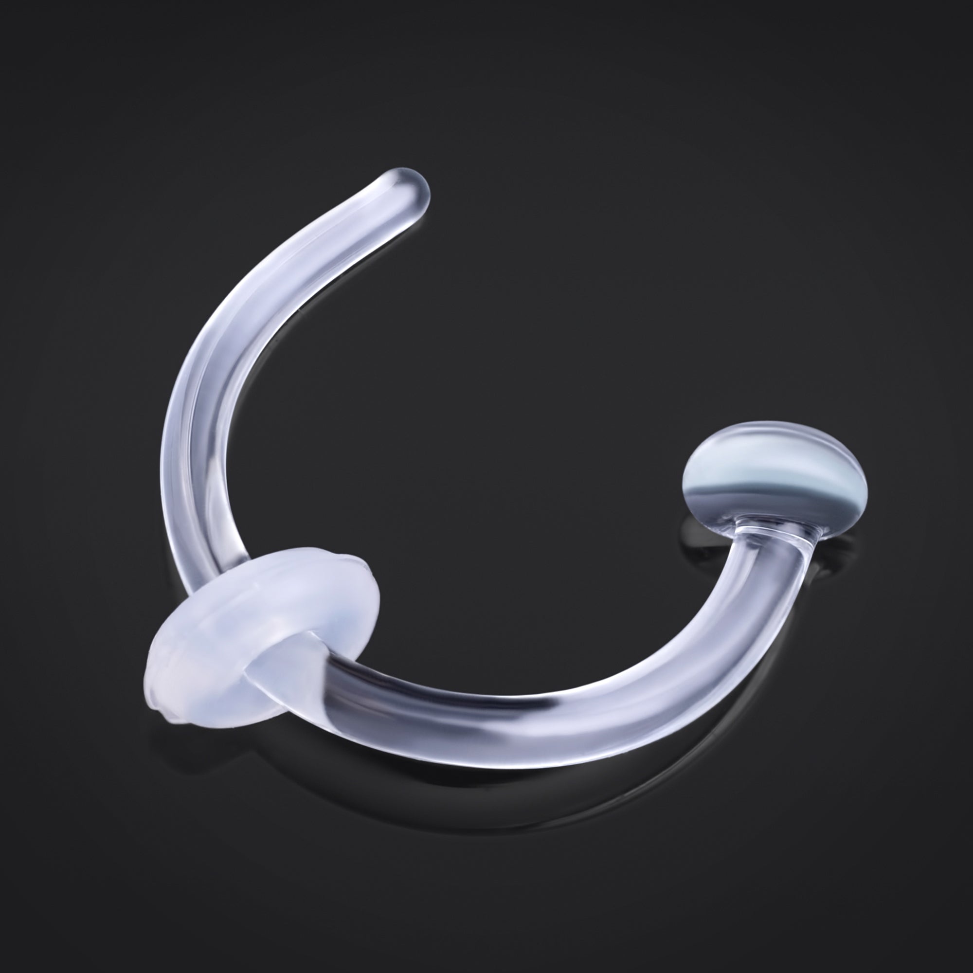 Nose Hoop Retainer, Glass, Clear