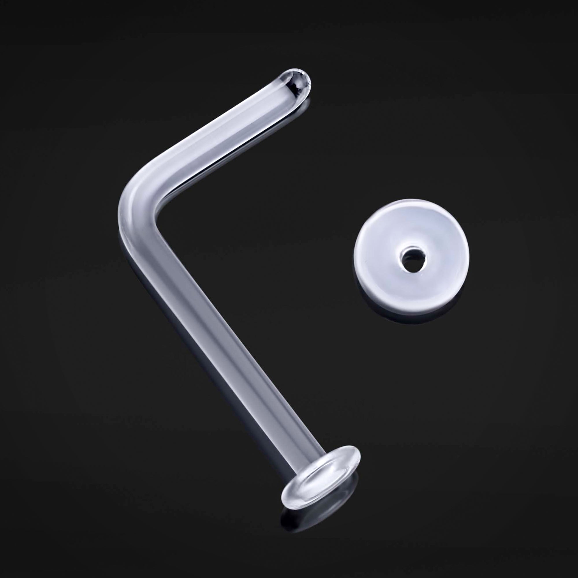 Open Stacked Septum Ring, Silver, Titanium, 1.2mm