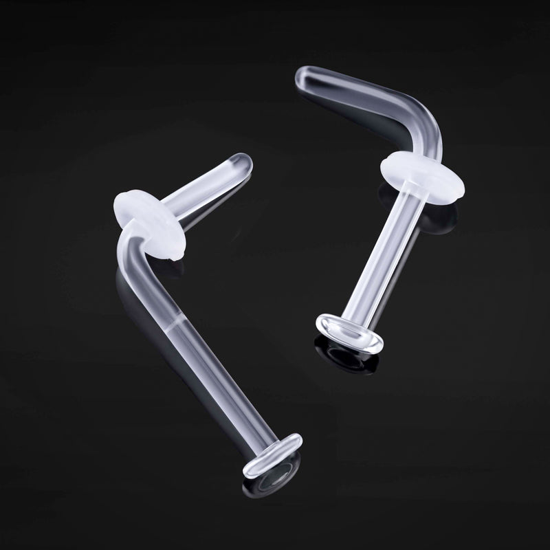 Glass Nose Piercing Retainer, Clear
