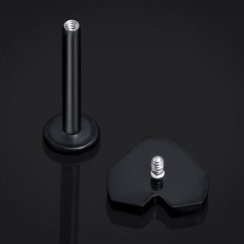 Labret-Stift, Silber, Innengewinde, ASTM F136 Titan, 1,2 mm