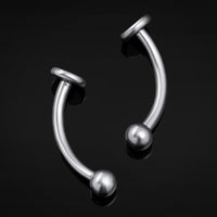 Vertical Labret, Silver, Flat Disk, Internally Threaded, Titanium