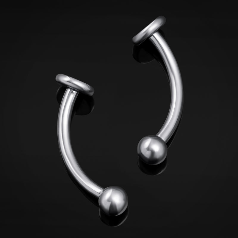 Vertical Labret, Silver, Flat Disk, Internally Threaded, Titanium