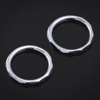 Piercing de narine, anneau segment facetté, argent, titane ASTM F136