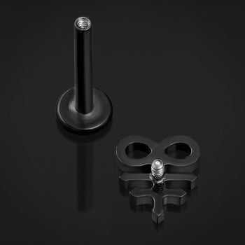 Alternative Black Spiked Chain Link Earring Hanger Ear Weights (Pair)