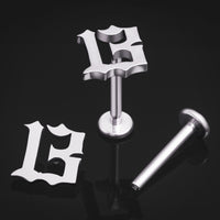 Argent, 13, filetage interne, clou de labret, titane ASTM F136, 1.2mm