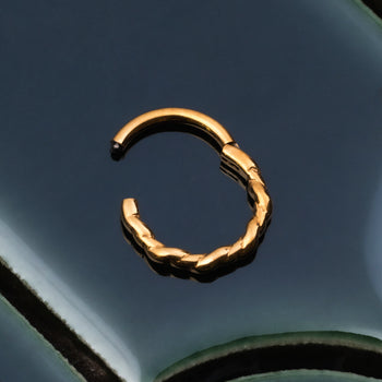 Septum-Clicker, Silber, Gedrehte Dornen, ASTM F136 Titan