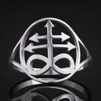 Bague croix Léviathan en argent