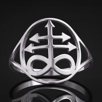 Silver Leviathan Cross Ring