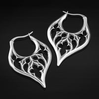 Boucles d'oreilles créoles à arche gothique - Jewellery alternative, acier inoxydable - paire