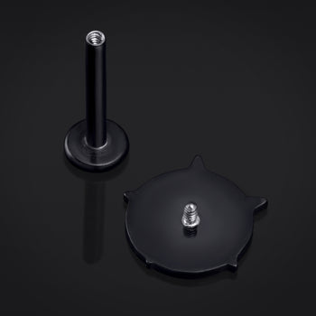 Labret-Stecker, Silber, Coffin Nails, Innengewinde, Titan, 1,2mm Stärke