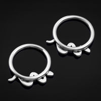 Clicker pour septum, argenté, serpent, titane ASTM F136