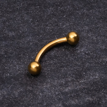 Hoop Earrings, Gold, Skull, Stainless Steel - Pair