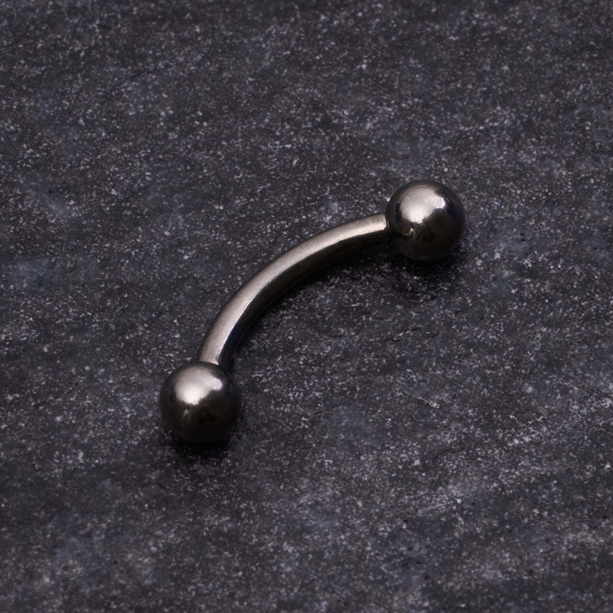 Barre de piercing Snug, argentée, filetée intérieurement, titane ASTM F-136