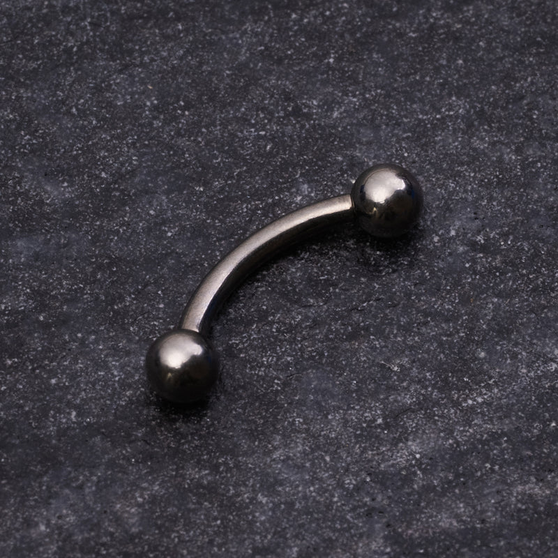 Barre de piercing Snug, argentée, filetée intérieurement, titane ASTM F-136