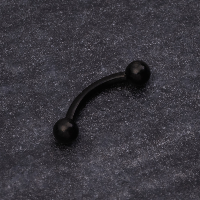 Barre de piercing snug, titane ASTM F-136 noir, filetage interne