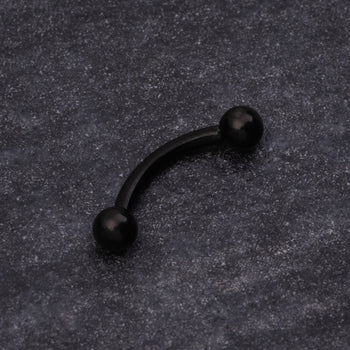 Titanium Intern gewindete gebogene Barbell in Silber