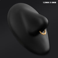 Gold Hammered Dome ASTM F136 Titanium Segment Clicker Septum Nose Ring