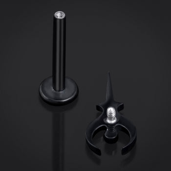 Labret-Stift, Silber, Innengewinde, ASTM F136 Titan, 1,2 mm