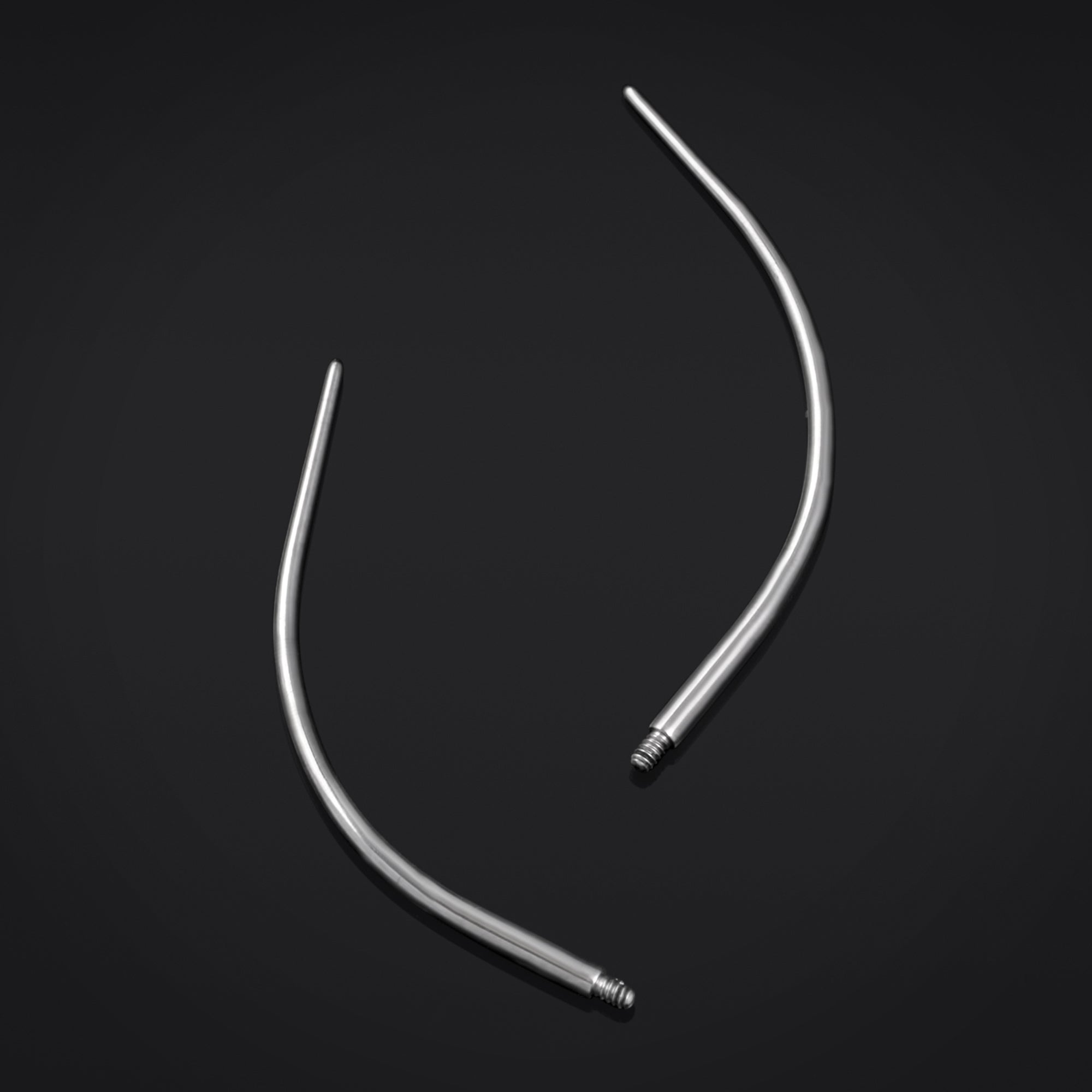 Curved Piercing Insertion Taper ASTM F136 Titanium