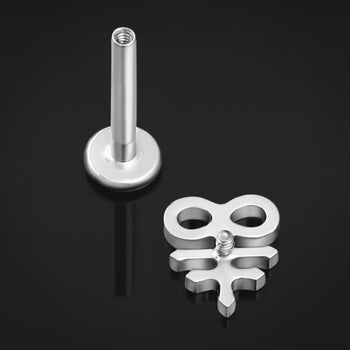 Alternative Black Spiked Chain Link Earring Hanger Ear Weights (Pair)