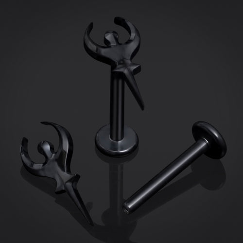 Labret-Stift, Silber, Innengewinde, ASTM F136 Titan, 1,2 mm