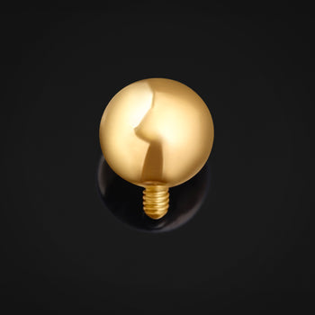 Internally Threaded Barbell Ends, Gold, Internally Threaded, Titanium