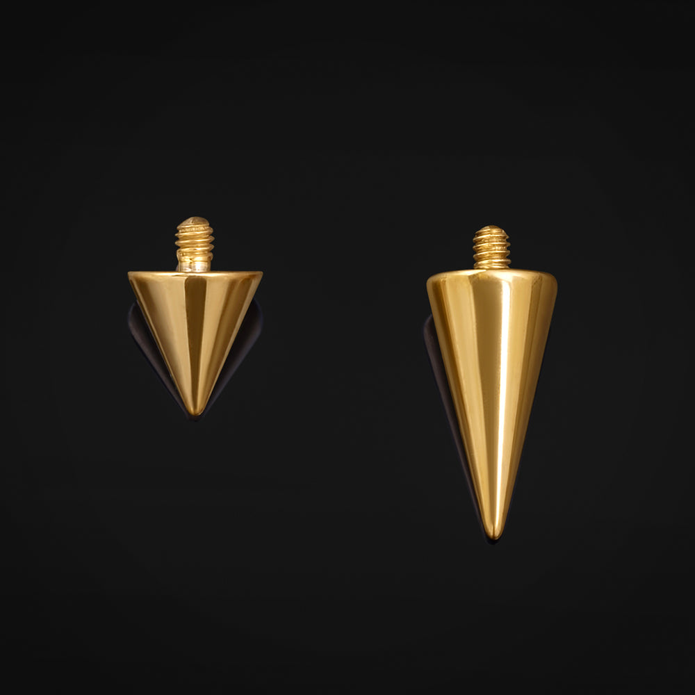 Titan-Innengewinde Spike / Kegel-Aufsatz für Langhantel, Labret, Hufeisenstange und mehr 0,9 mm und 1,2 mm Gewinde