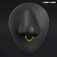 Clicker pour septum, or, épines, titane ASTM F136