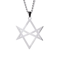Collier pendentif hexagramme argenté