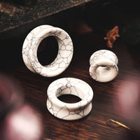 Tunnel en pierre de howlite blanche