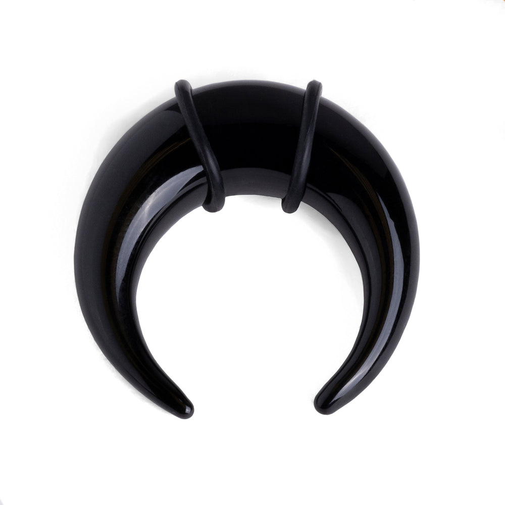 black fish hook septum Black Onyx Pincher | UK Custom Plugs