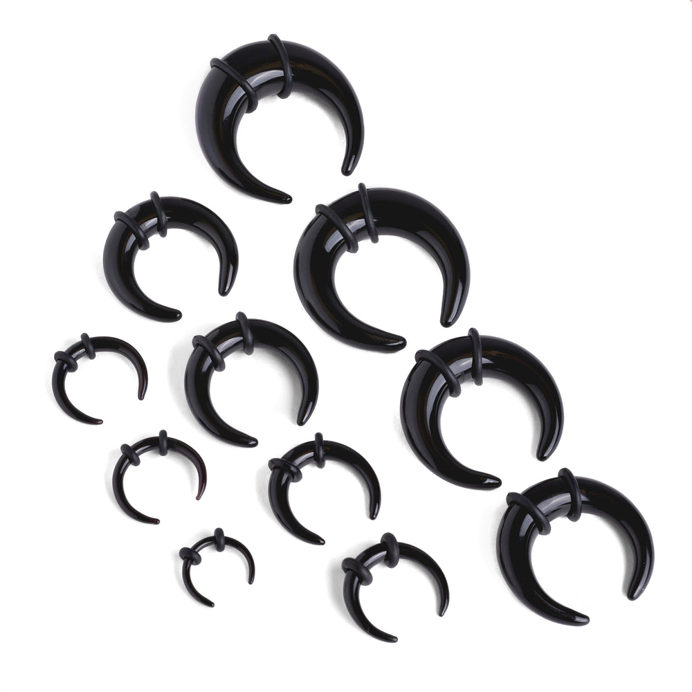 Hypoallergenic Black Glass Septum Stretching Kit / Septum Pincher Kits
