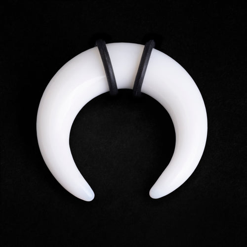 White Glass Septum Pincher Gauge / Plug