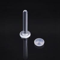 Retenue de piercing labret en verre, transparent