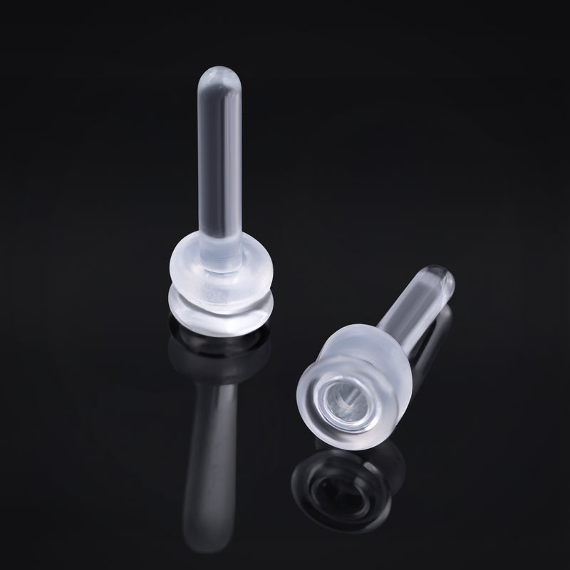 Retenue de piercing labret en verre, transparent
