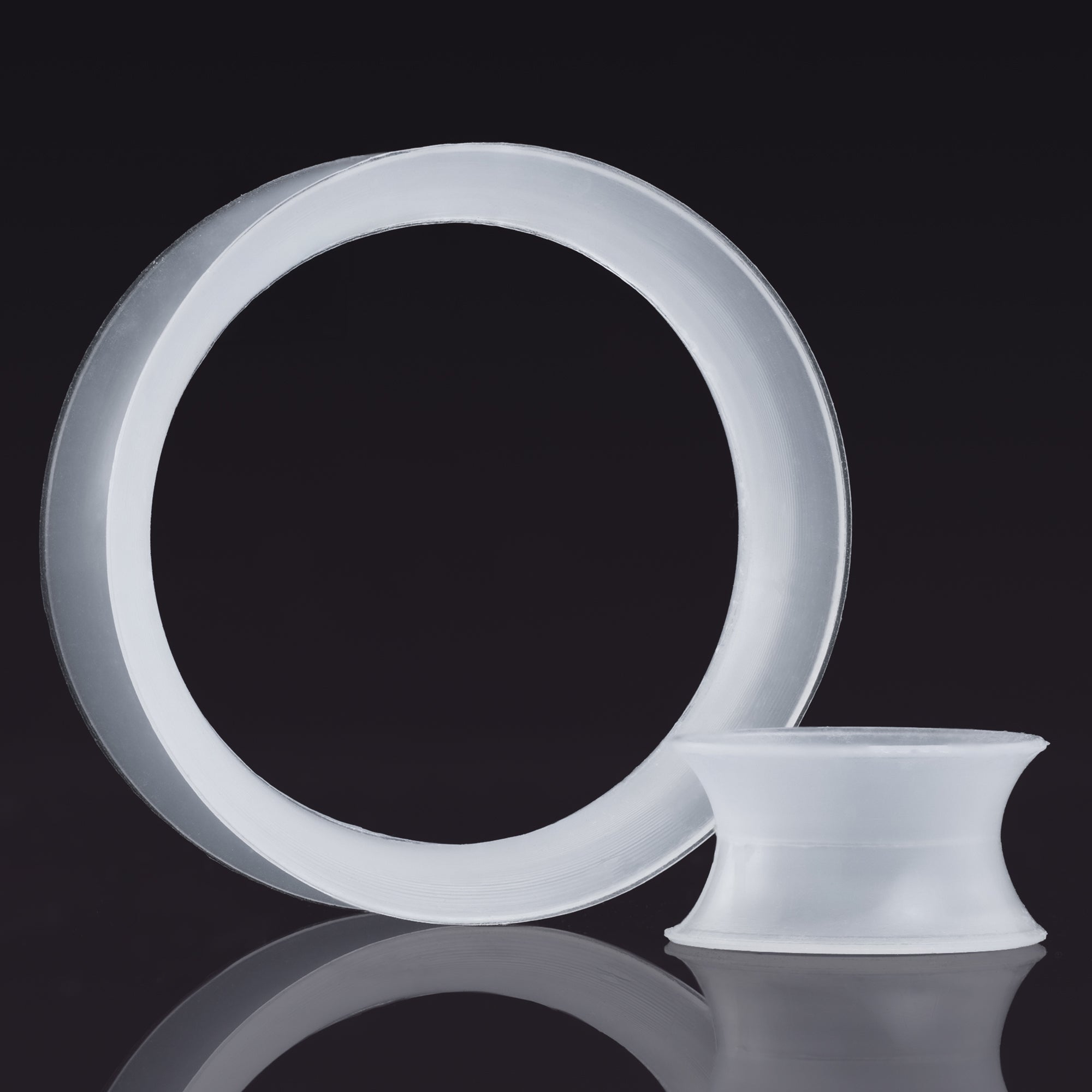 Clear Transparent Eyelet Silicone  Ear Tunnel