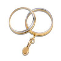 Acier doré Charm avec gemme sanguine à double évasement, pendant pour tunnel d'oreille / Plug / gauge