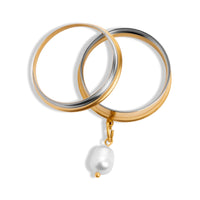 Charm Lucent Tear en acier doré, double flare, tunnel d’oreille pendant / Plug / Gauge