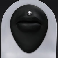 Labret-Stift, Silber, Innengewinde, ASTM F136 Titan, 1,2 mm