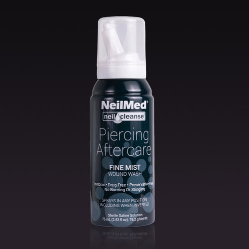 NeilMed Piercing Aftercare, Fine Mist Saline Solution, 75ml