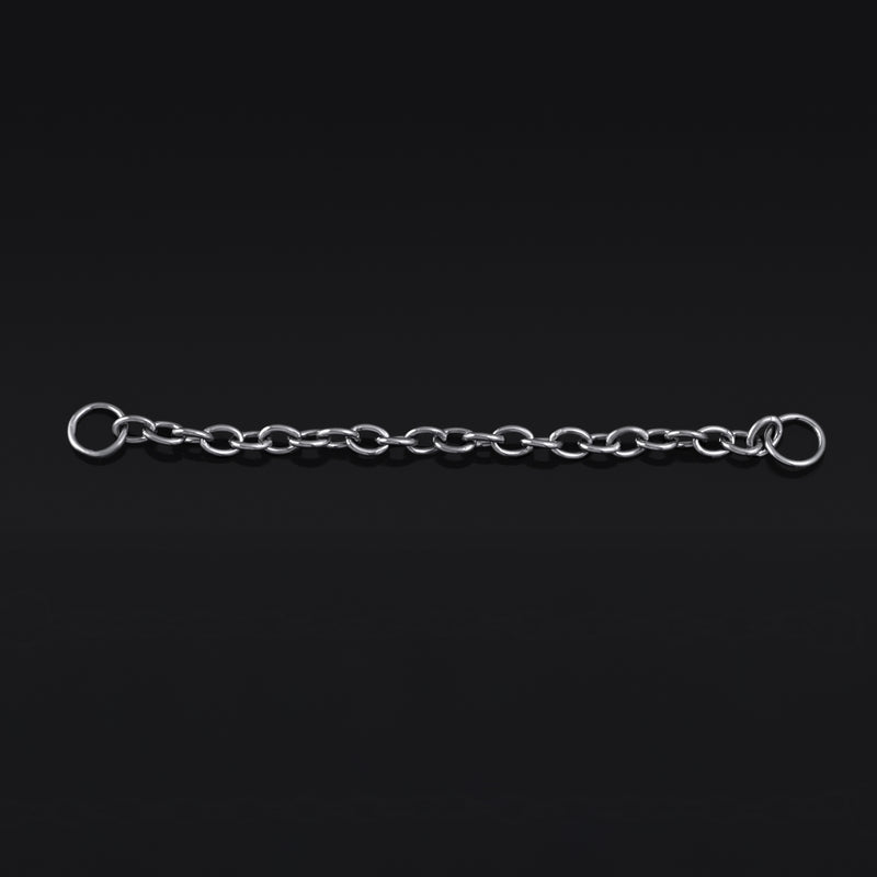 Chaîne de nez, argent, titane, 1.5 mm