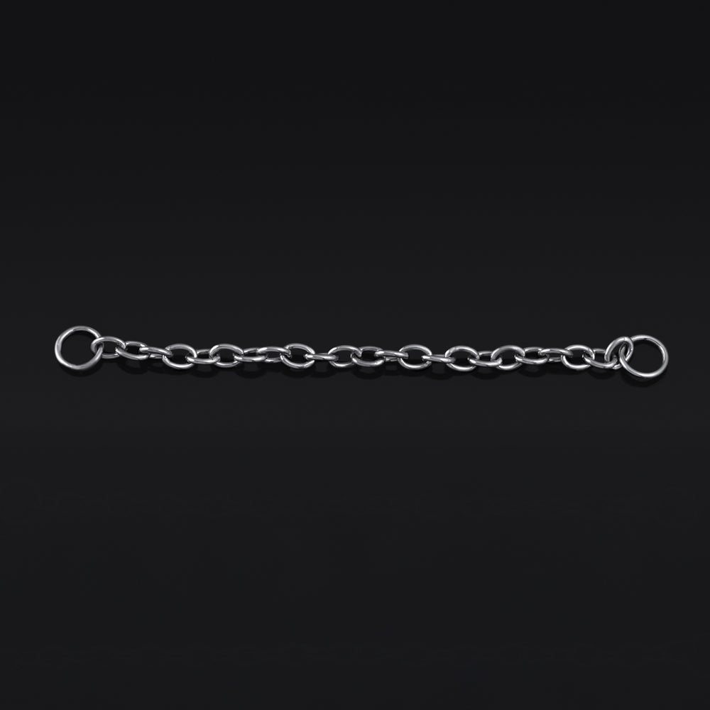 Nose Chain, Silver, Titanium, 1.5mm - Silver ASTM F136 Titanium Nose Chain For Nose Piercings 30mm / 35mm / 40mm Alternative piercings / Jewellery