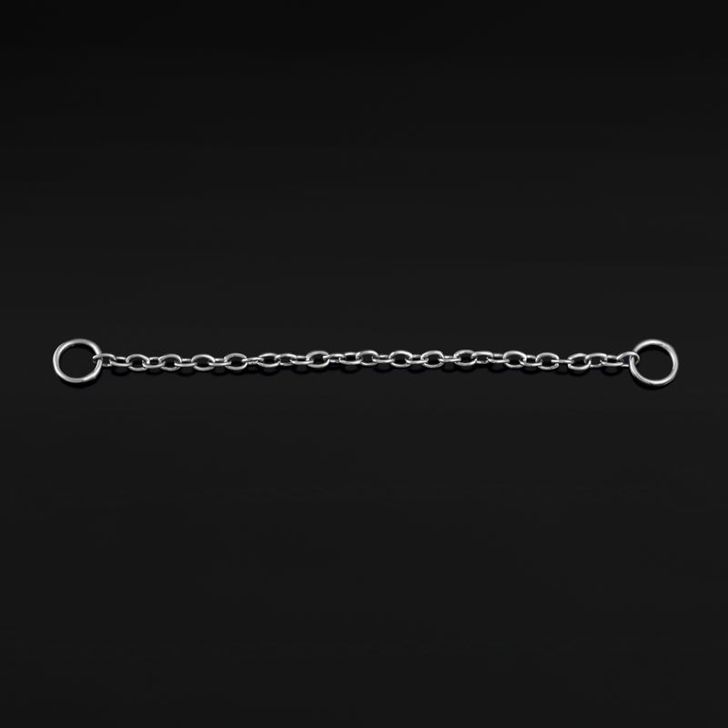 Chaîne de nez, argent, titane, 1 mm