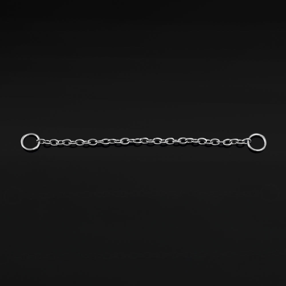 Nose Chain, Silver, Titanium, 1mm - Silver ASTM F136 Titanium Nose Chain For Nose Piercings 30mm / 35mm / 40mm Alternative piercings / Jewellery