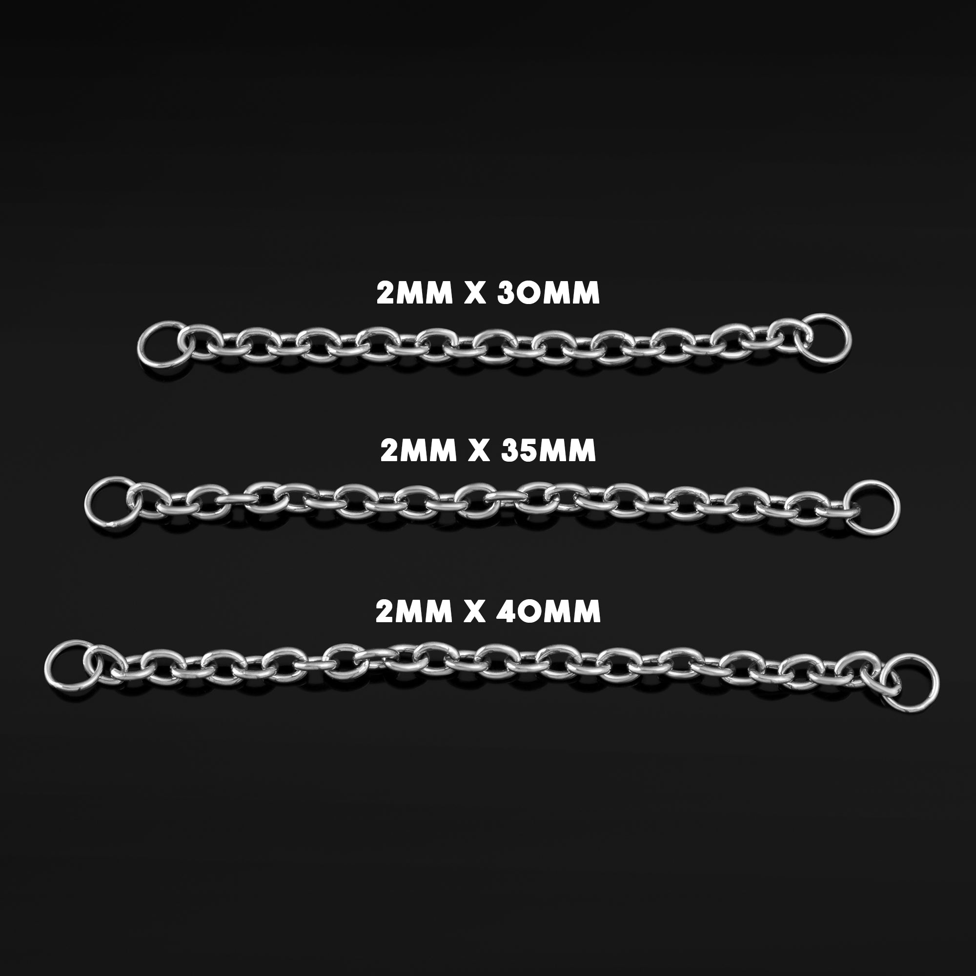 Nose Chain, Silver, Titanium, 2mm