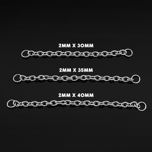 Nose Chain, Silver, Titanium, 2mm