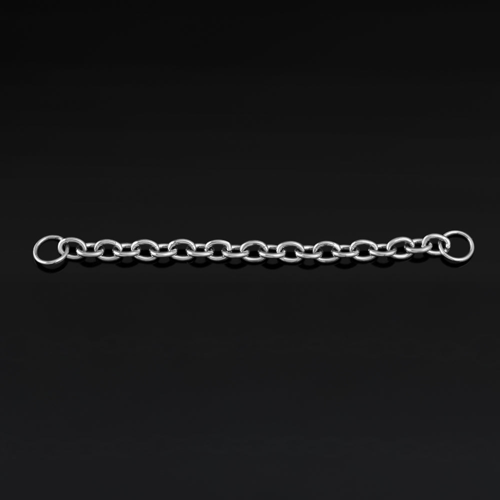 Nose Chain, Silver, Titanium, 2mm - Silver ASTM F136 Titanium Nose Chain For Nose Piercings 30mm / 35mm / 40mm Alternative piercings / Jewellery