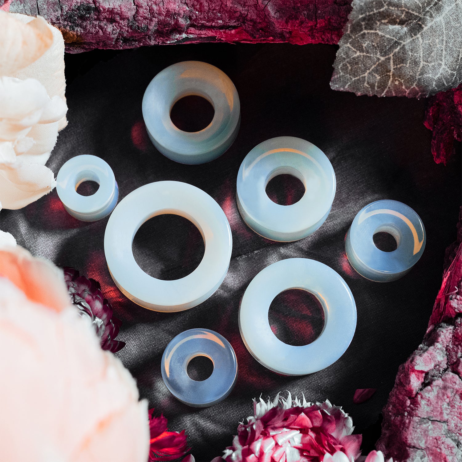 Opalite Glass Ear Tunnel