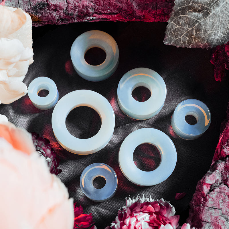 Opalite Glass Ear Tunnel